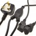 POWER CABLE: UK Plug to C13 Y Cable